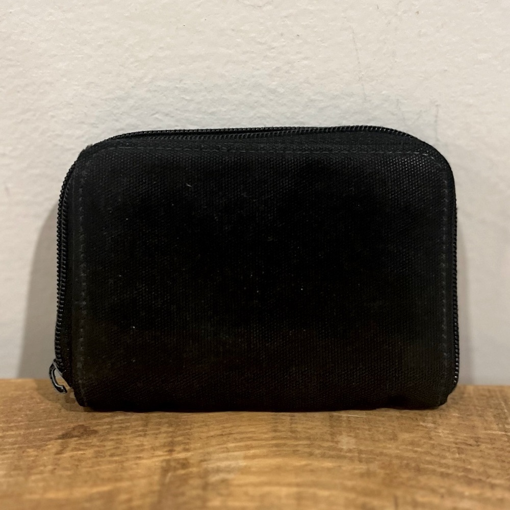 Gucci VTG‎ canvas black small wallet coin purse